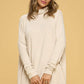 Long Sleeve Open Back Pullover Top