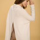 Long Sleeve Open Back Pullover Top