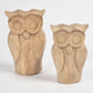 Raw Hand Carved Wooden Owl Figurines (Set of 2)