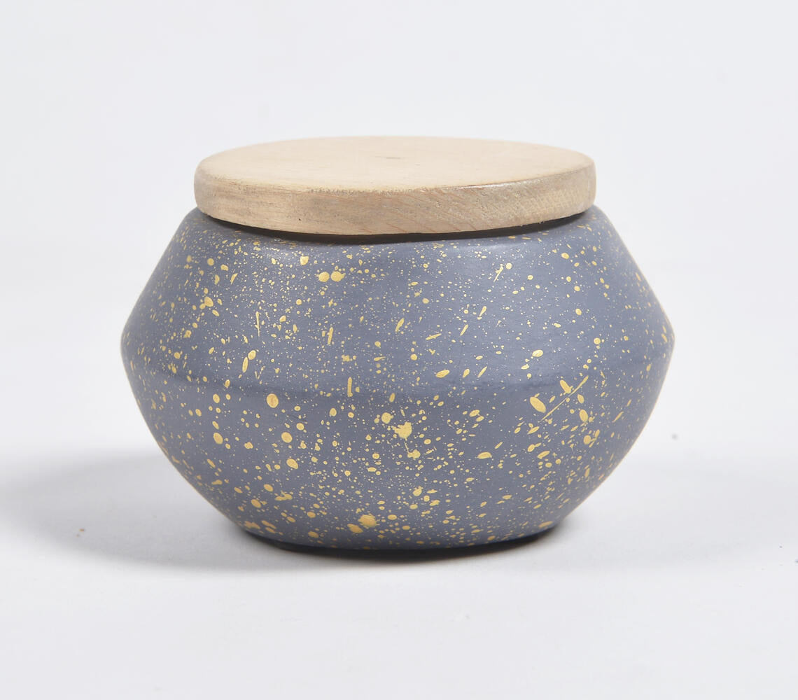 English Lavender Wax Poured Noir Concrete Jar Candle