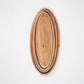 Farmhouse Raw Acacia Wood Oval Tray (Set of 4)