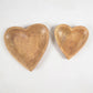Heart-Shaped Mango Wood Snack Trays (set of 2)