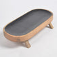 Enamelled Mango Wood Stand Serving Tray