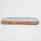 Indigo Meena print Light burnt Wooden Tray