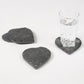 Heart-Shaped Hand Cut Slate Coasters (set of 4)