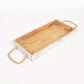 Distressed Wooden Tray with Rope handles
