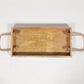 Distressed Wooden Tray with Rope handles