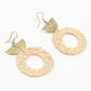 Woven Bamboo & Iron Dangle Earrings