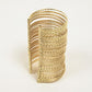 Statement Brass Tall Cuff Bracelet