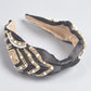 Beads Embroidered Black Hair Band