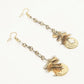 Gold-Toned Iron Charms Dangle Earrings