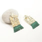 Forest Fringed Beaten Brass Earrings