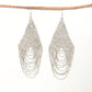Silver-Toned Iron Studded Dangle Earrings