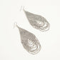 Silver-Toned Iron Studded Dangle Earrings