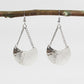 Silver-Toned Hammered Brass Dangle Earrings