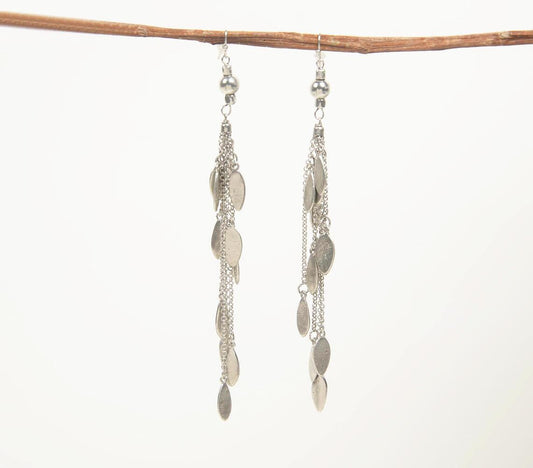 Metallic Leaf Charms Drop earrings