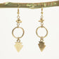 Metallic Arrow & Ring Dangle Earrings