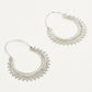 Silver-Toned Boho Hoop Earrings