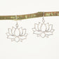 Lotus Motif Brass Dangle Earrings