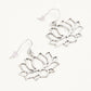Lotus Motif Brass Dangle Earrings