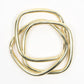 Interlinked Squares Brass Bangle