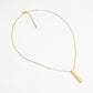 Minimal Golden-Toned Narrow Cuboid Pendant