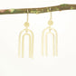 Gold-Toned Zinc & Brass Magnet-Shaped Dangle Earrings