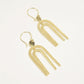 Gold-Toned Zinc & Brass Magnet-Shaped Dangle Earrings