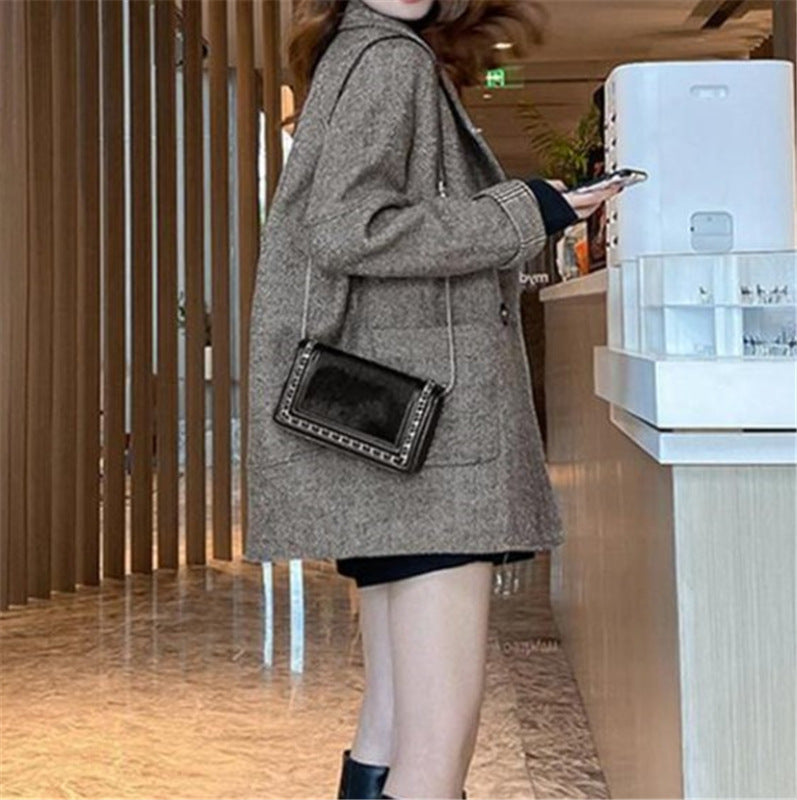 Tweed Wool Commuter Coat