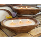 Carved Bowl Scented Hand Poured Candle
