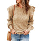 Solid Color Crochet Knit Sweater