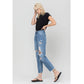 Distressed Mom Jeans