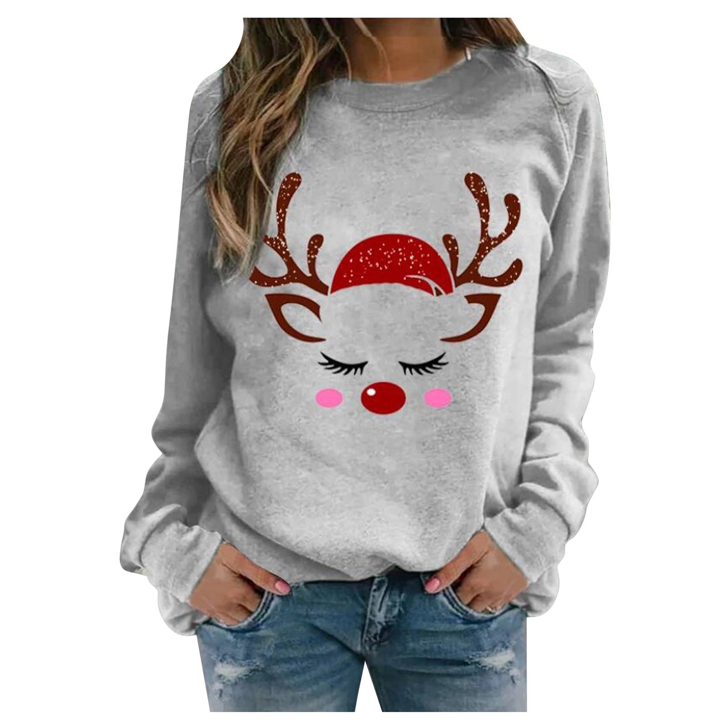 Eyelash | Santa Rudolph Fleece Christmas Sweater