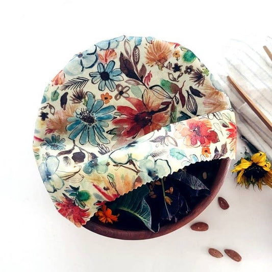 3 Pack Assorted Florals Beeswax Wraps