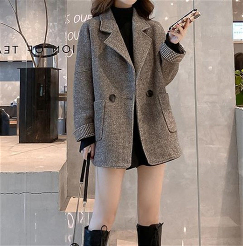 Tweed Wool Commuter Coat