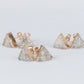 White triangle druzy earrings