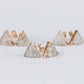 White triangle druzy earrings