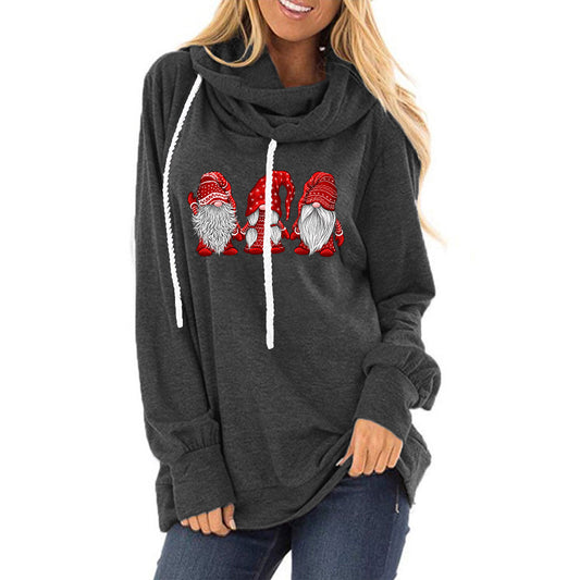Christmas Gnomes Drop Collar Sweatshirt