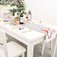 Christmas Gnome Plush Grey Table Runner