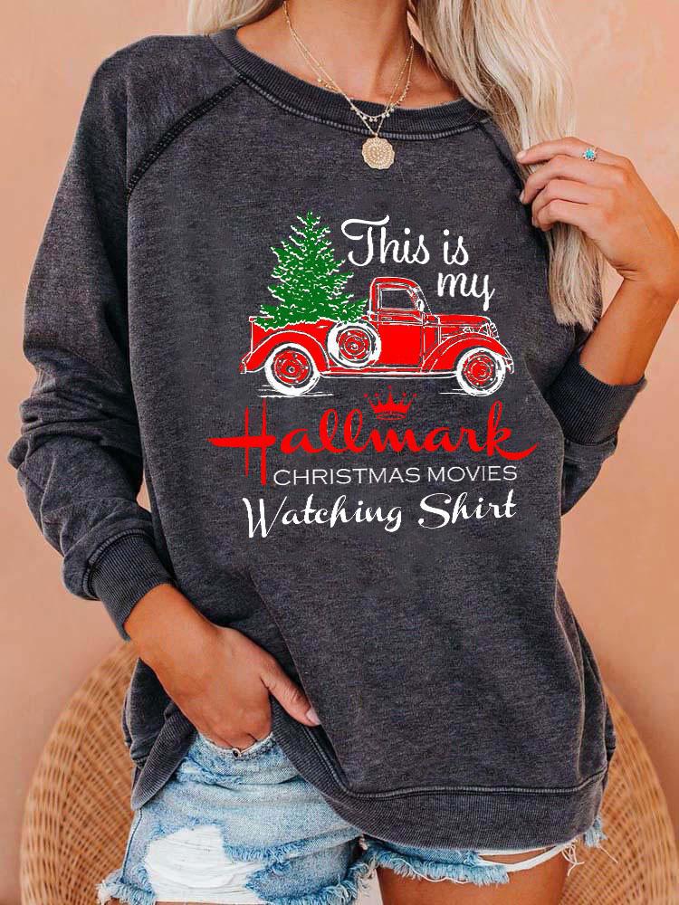 Christmas "This Is My Hallmark"  long sleeve shirt
