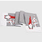 Christmas Gnome Plush Grey Table Runner