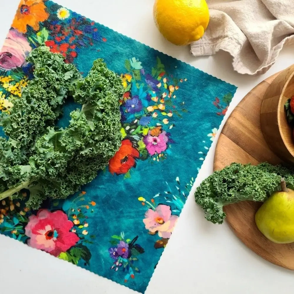 3 Pack Assorted Florals Beeswax Wraps