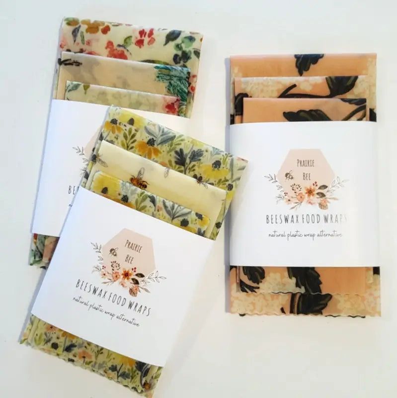 3 Pack Assorted Florals Beeswax Wraps