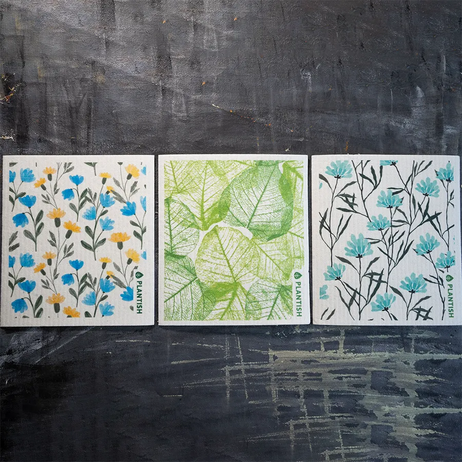 Herbaceous Beds - Set of 3 Swedish Sponge Cloths