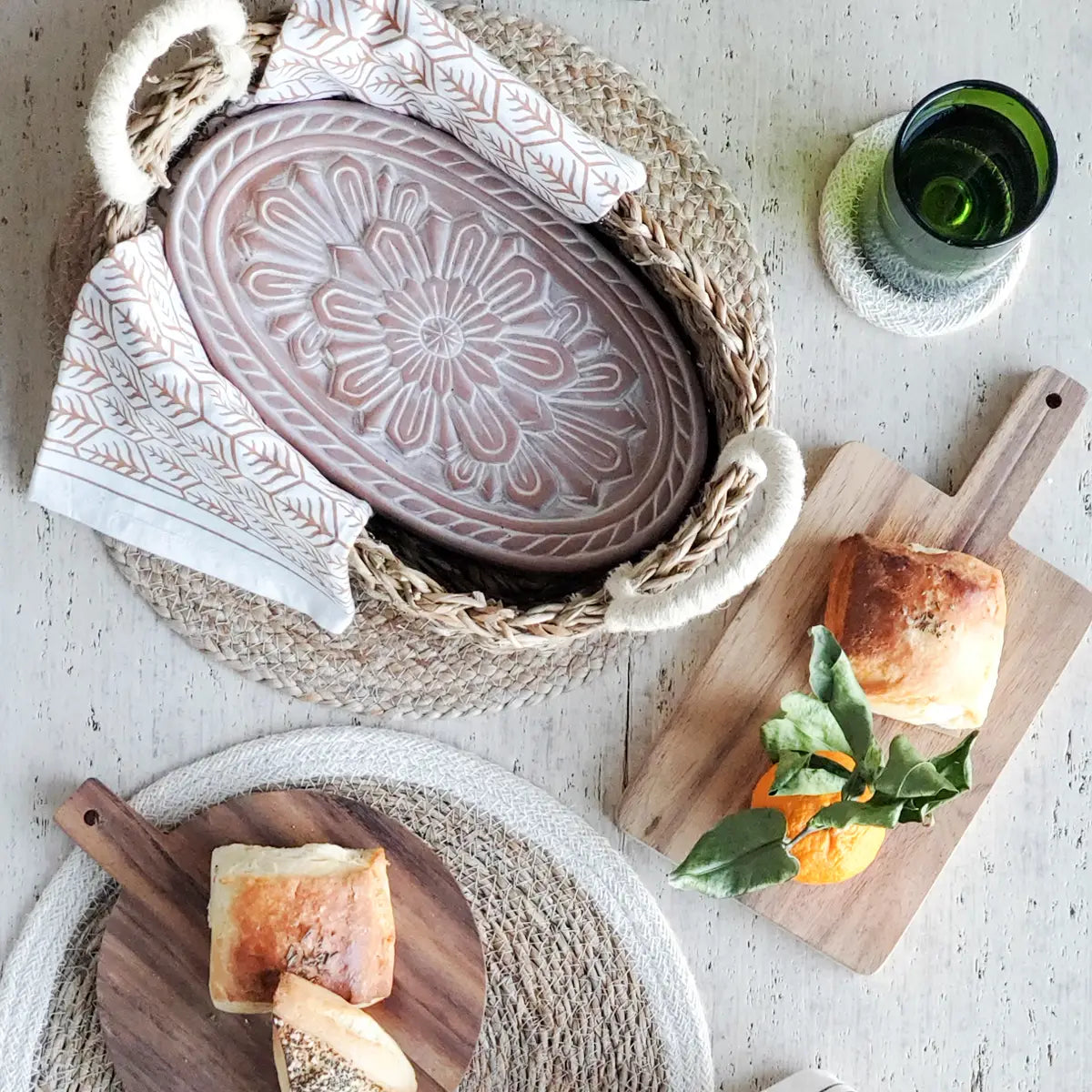 Bread Warmer & Basket - Flower